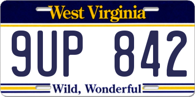 WV license plate 9UP842
