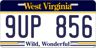 WV license plate 9UP856