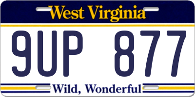 WV license plate 9UP877