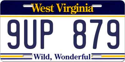 WV license plate 9UP879