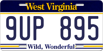 WV license plate 9UP895