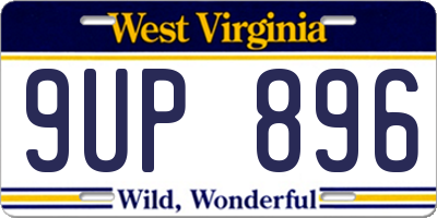 WV license plate 9UP896