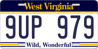 WV license plate 9UP979