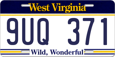 WV license plate 9UQ371