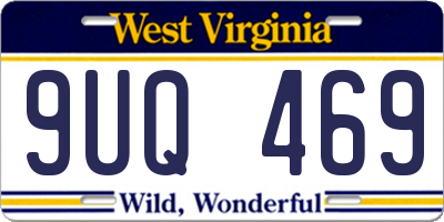 WV license plate 9UQ469