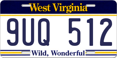 WV license plate 9UQ512