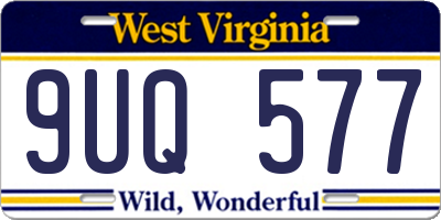 WV license plate 9UQ577