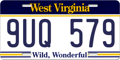WV license plate 9UQ579