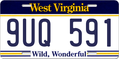 WV license plate 9UQ591