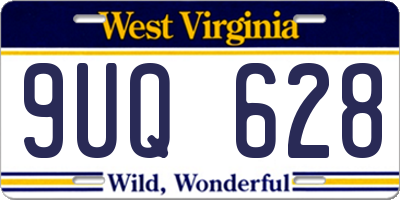 WV license plate 9UQ628
