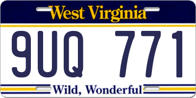 WV license plate 9UQ771