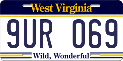 WV license plate 9UR069