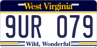 WV license plate 9UR079