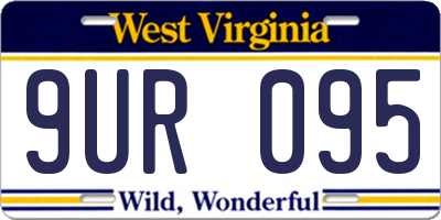 WV license plate 9UR095