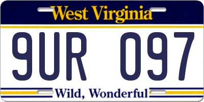 WV license plate 9UR097