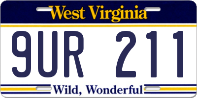 WV license plate 9UR211