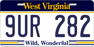WV license plate 9UR282