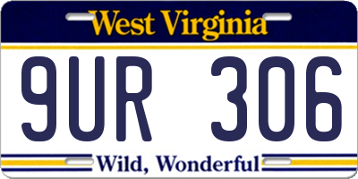 WV license plate 9UR306