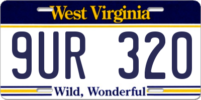 WV license plate 9UR320