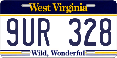 WV license plate 9UR328