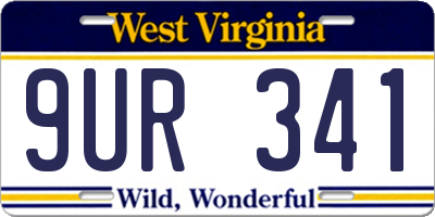 WV license plate 9UR341
