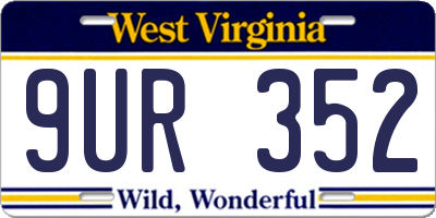 WV license plate 9UR352
