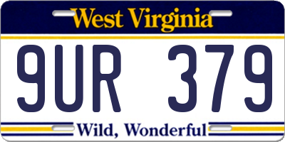 WV license plate 9UR379