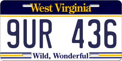WV license plate 9UR436