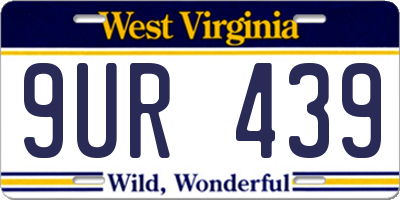 WV license plate 9UR439