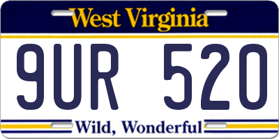 WV license plate 9UR520