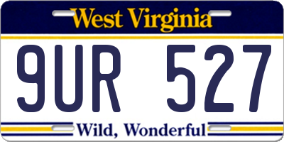 WV license plate 9UR527