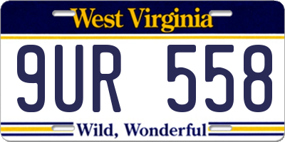 WV license plate 9UR558