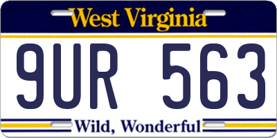 WV license plate 9UR563