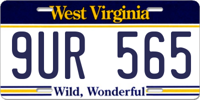 WV license plate 9UR565