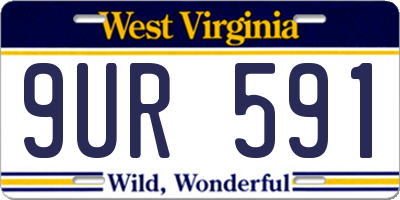 WV license plate 9UR591