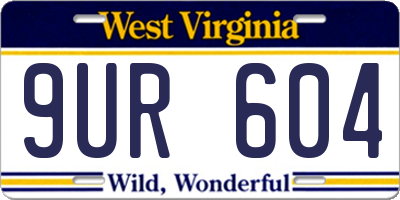 WV license plate 9UR604