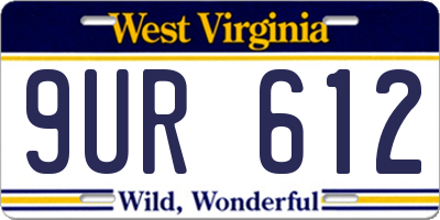 WV license plate 9UR612
