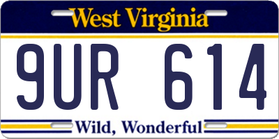 WV license plate 9UR614
