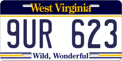WV license plate 9UR623