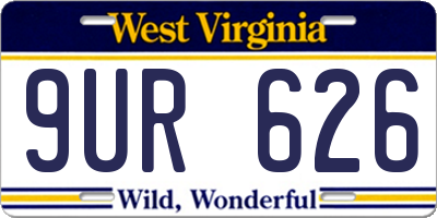 WV license plate 9UR626