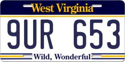 WV license plate 9UR653