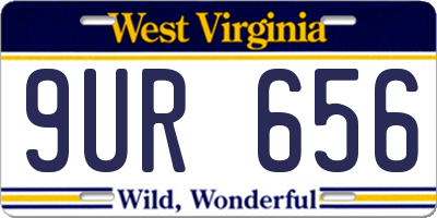 WV license plate 9UR656