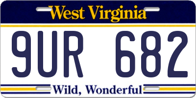WV license plate 9UR682