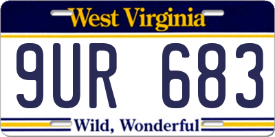 WV license plate 9UR683