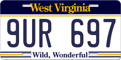 WV license plate 9UR697