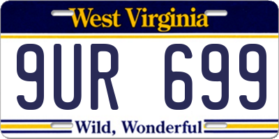 WV license plate 9UR699