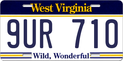 WV license plate 9UR710