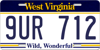 WV license plate 9UR712