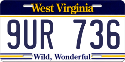 WV license plate 9UR736