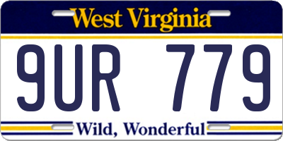 WV license plate 9UR779